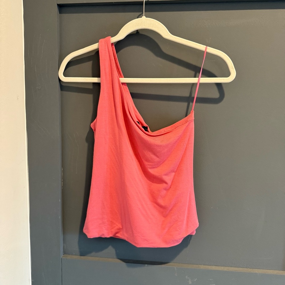 New j crew pink one shoulder top